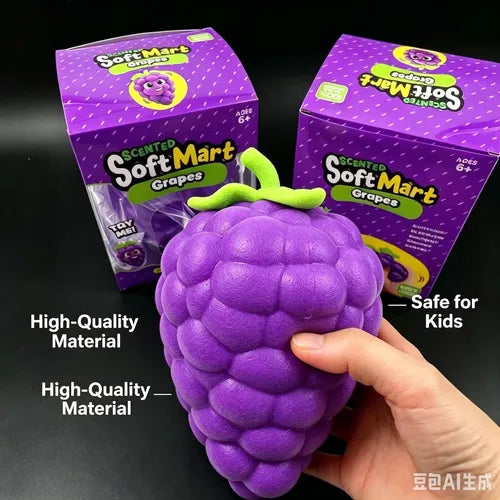 Squishy Toy - Jumbo Soft Grape (15cm)