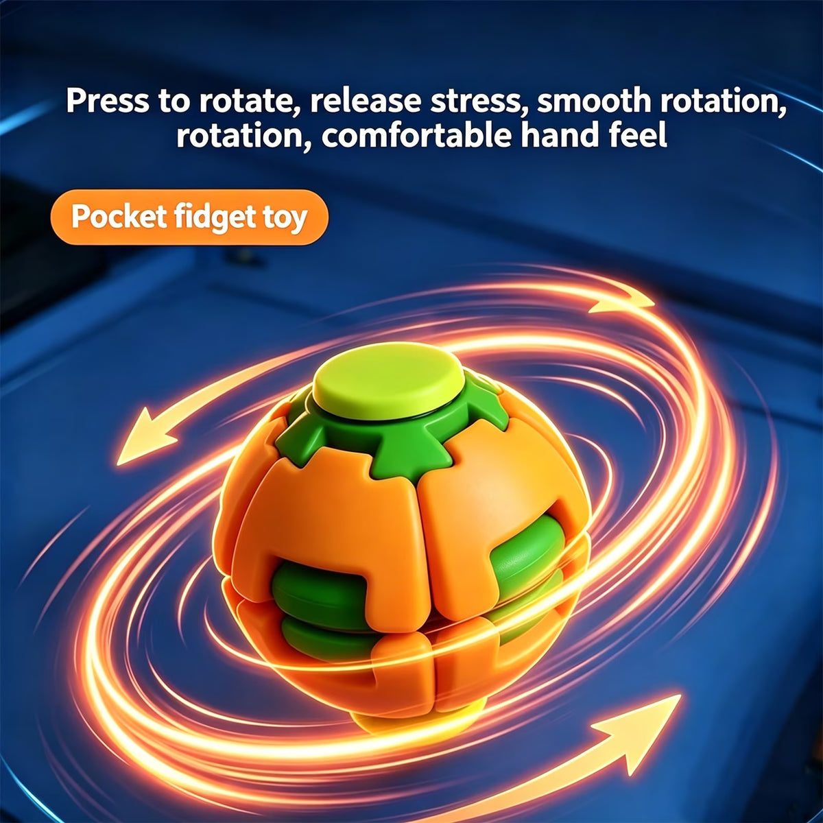 Pressing Fingertip Gyro Spinner / Press Spin Toy (Mixed Colors)