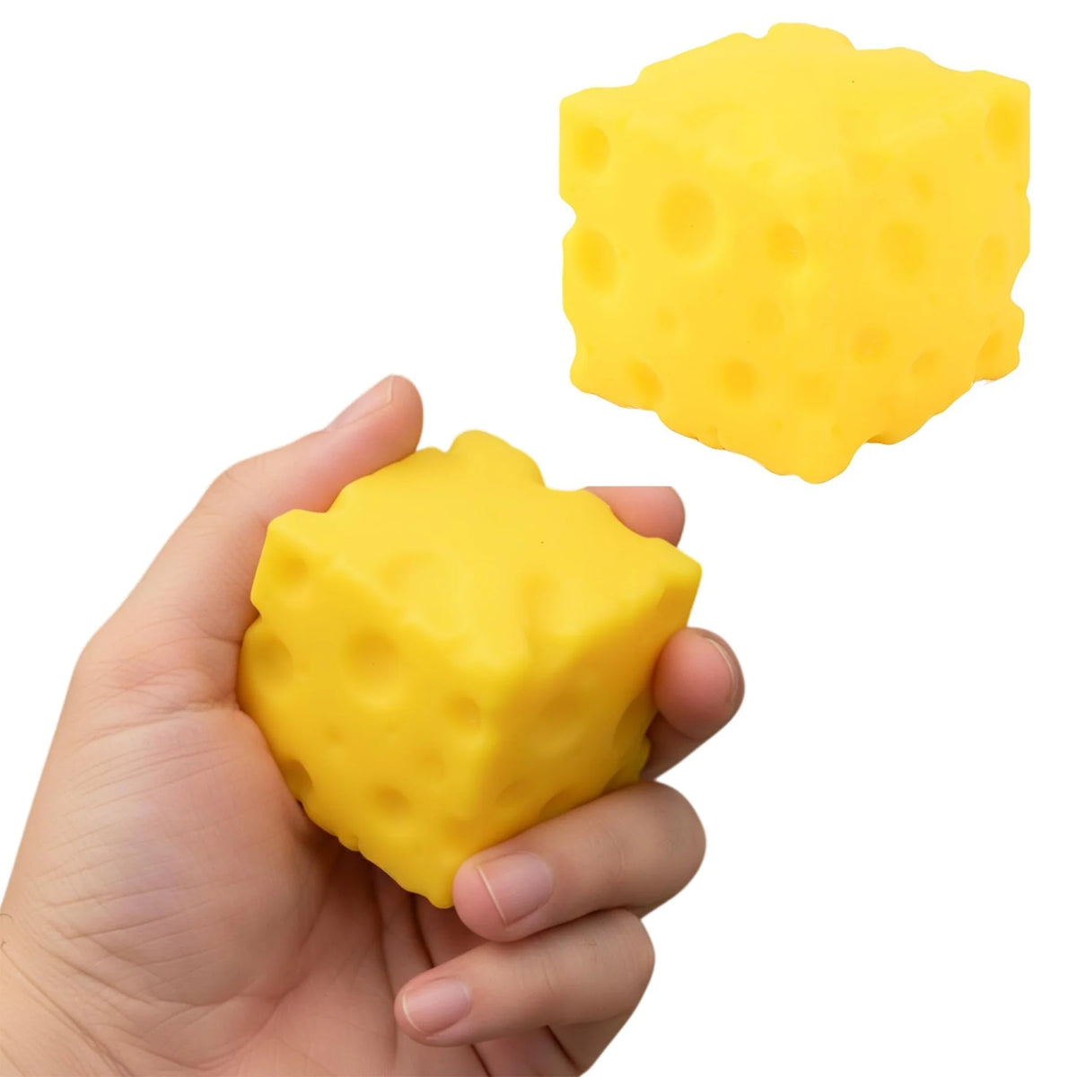 Squishy Toy - Mini Cheese Soft Squeeze (Square Shaped)