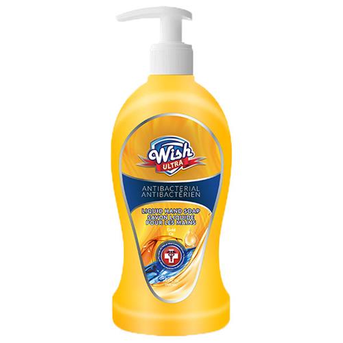 Wish Ultra Antibacterial Liquid Hand Soap (13.5 OZ / 400 ML) (12 pcs/ Case) (Unit Price- $0.50) - Pump Gold