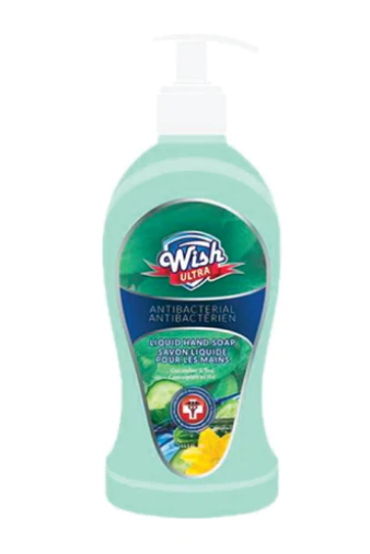 Wish Ultra Antibacterial Liquid Hand Soap (13.5 OZ / 400 ML) (12 pcs/ Case) (Unit Price - $0.50) - Cucumber & Tea