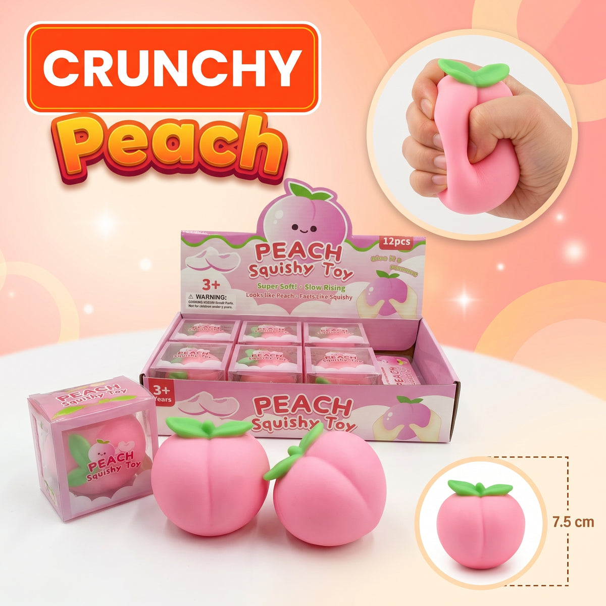 Squishy Toy - Crunchy Peach