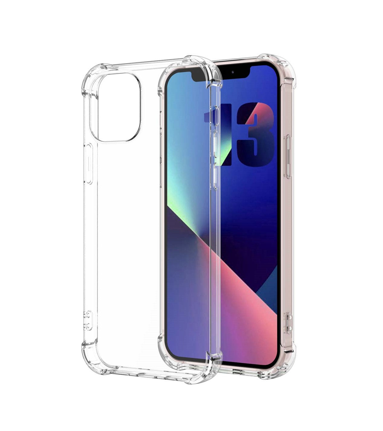 Clear TPU Phone Case w/ Edge Bumper (For iPhone 14/ 13/ 12 / 11 Series)