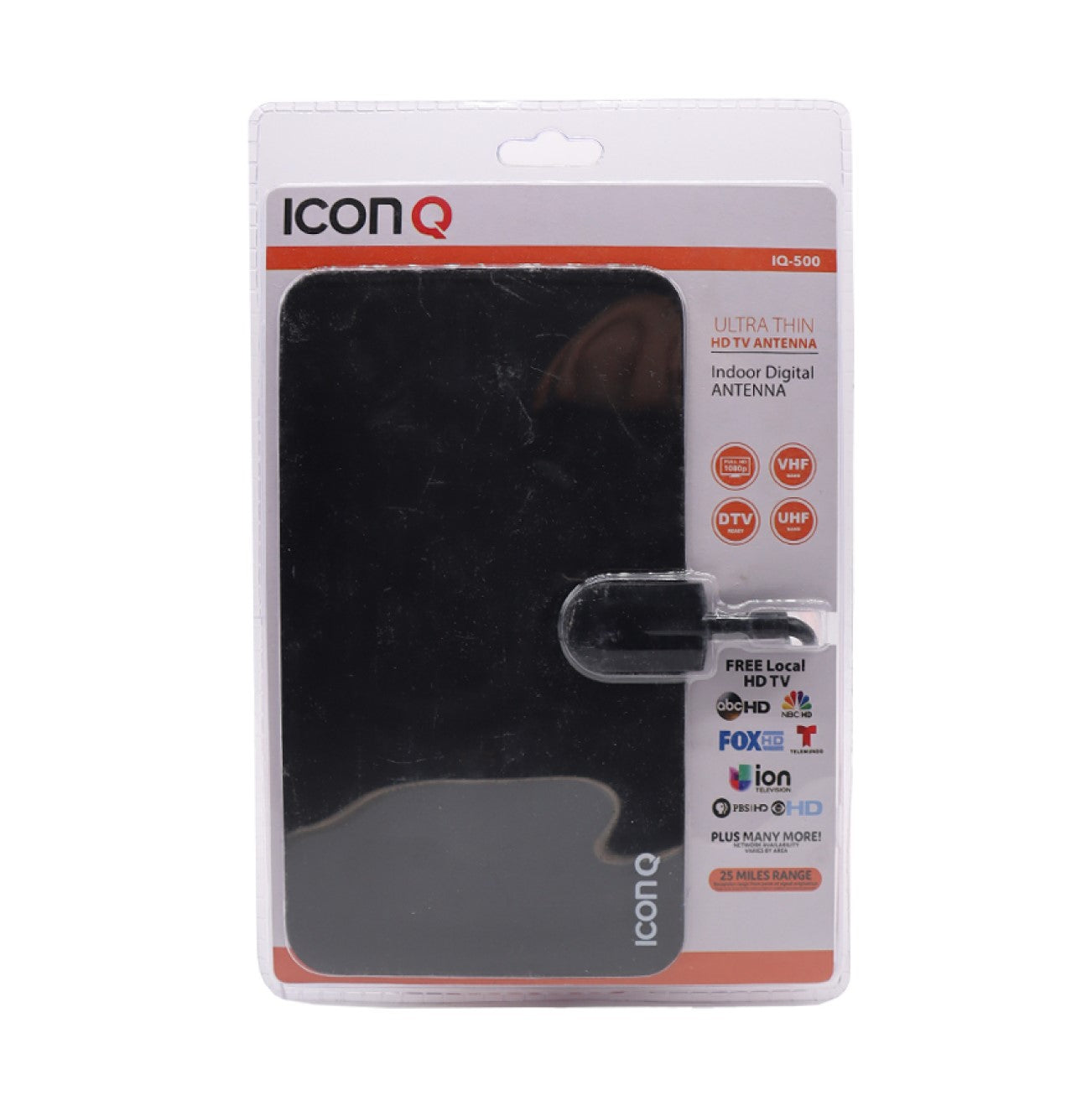 ICONQ Small Ultra Thin Indoor HD TV Antenna (IQ-500) - 25 Miles Range