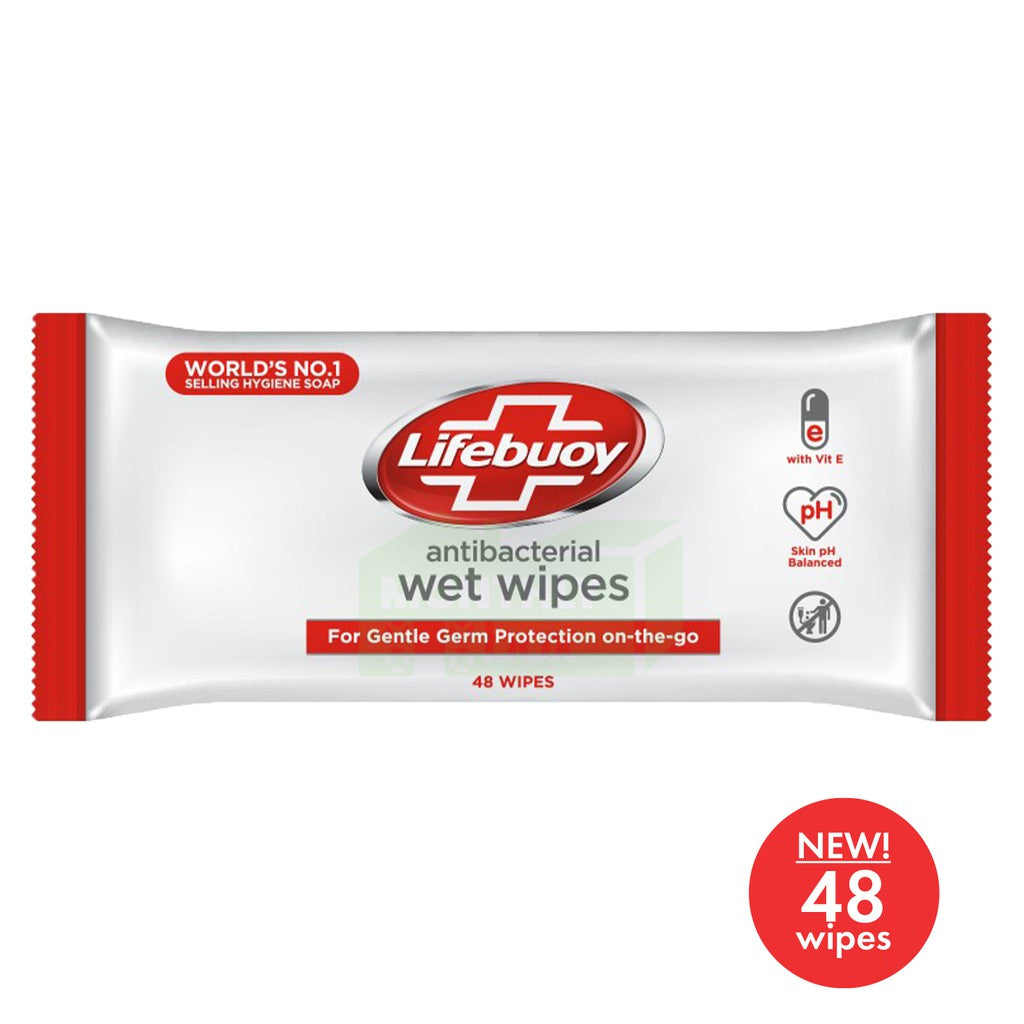 Lifebuoy Antibacterial Wet Wipes (48 wipes)
