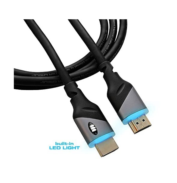 Monster Blue LED Light HDMI Cable- 6FT