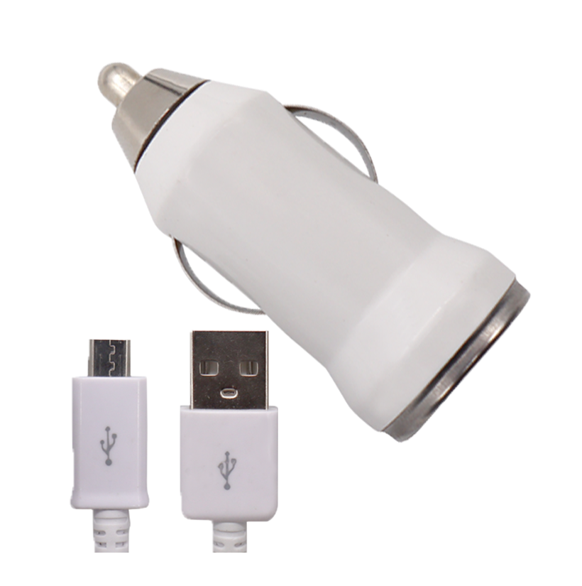 Combo 2 in 1 Chargers- Car Adapter (1 Port), Micro USB (Orange Packaging)