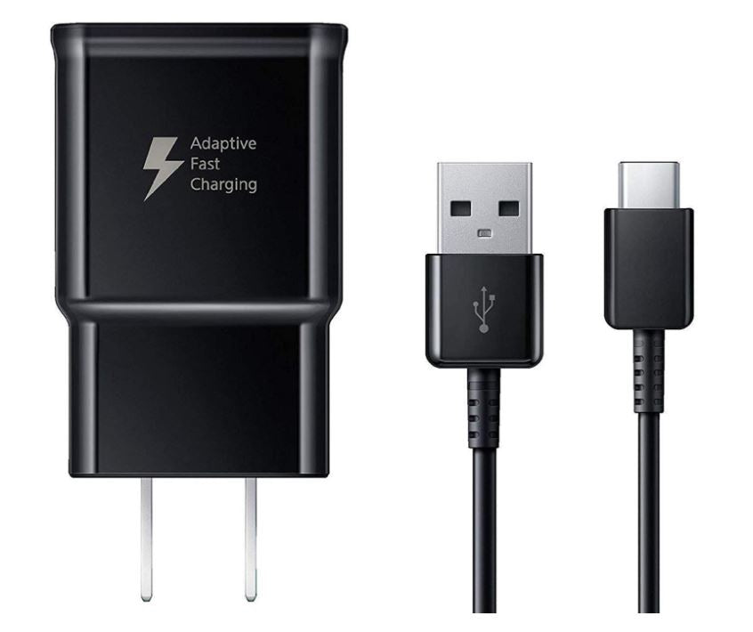 2 in 1 Combo 15W Fast Charging USB Adapter w/ 3ft Type-C Cable (White Packaging)