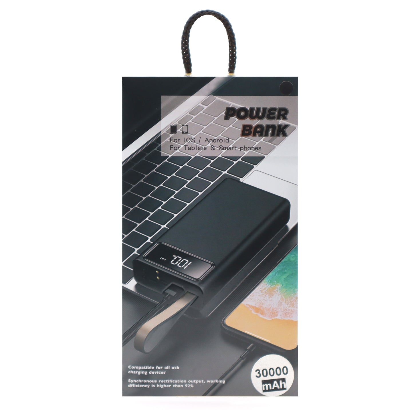 Power Bank 30000 mAh with LED Display