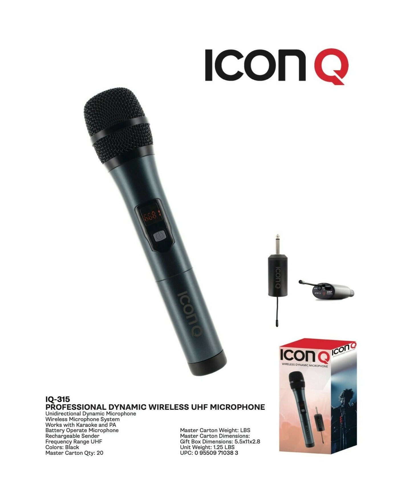 ICON Q Dynamic Microphone (Wireless) (IQ-315)