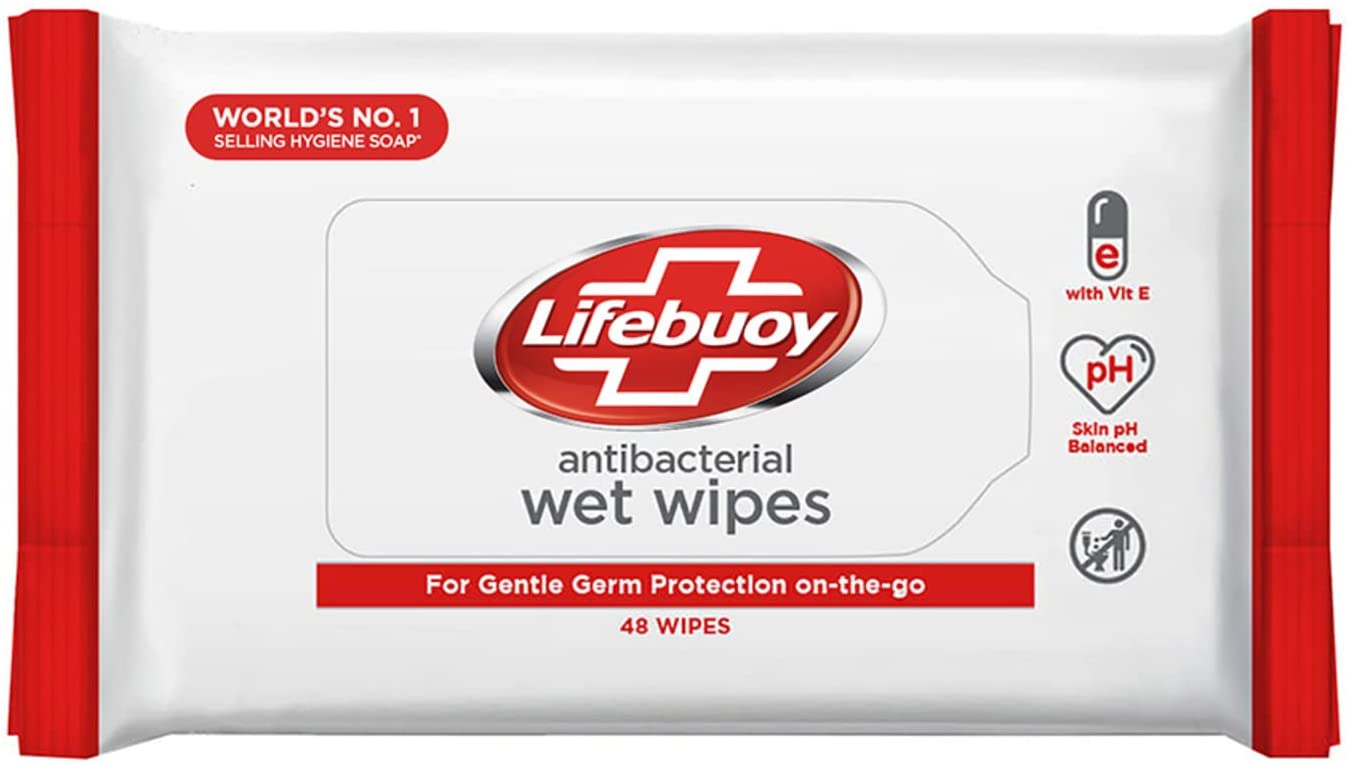 Lifebuoy Antibacterial Wet Wipes (48 wipes)
