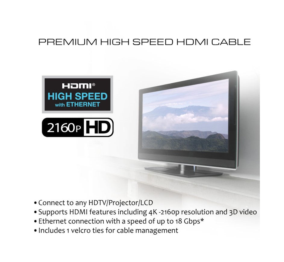 Xtreme Premium High Speed HDMI Cable- 3ft (0.9M)