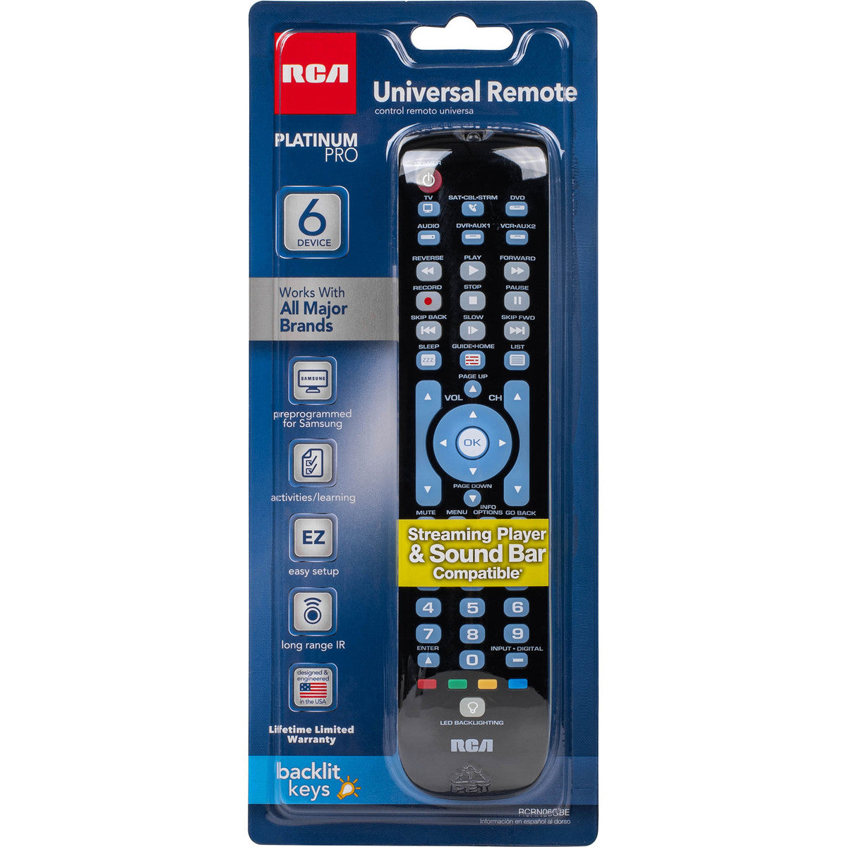 RCA 6 Device Universal Remote (RCRN06GR)