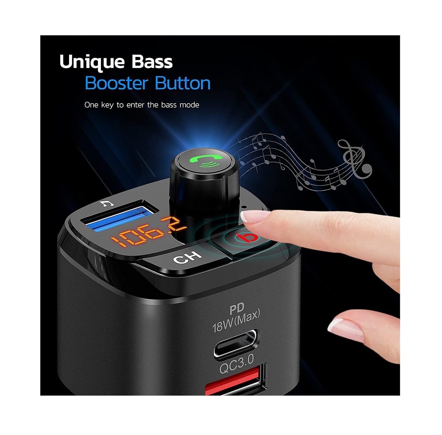 Multifunction Wireless Car FM Player (M25)