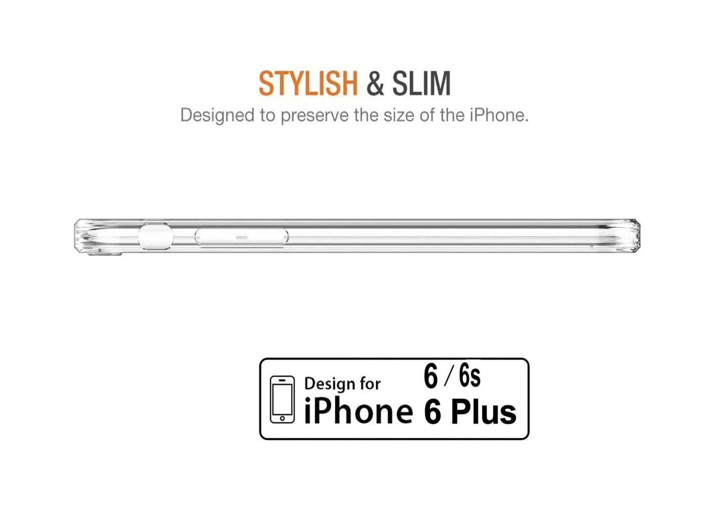 Clear TPU Phone Case (For iPhone 6 Plus)