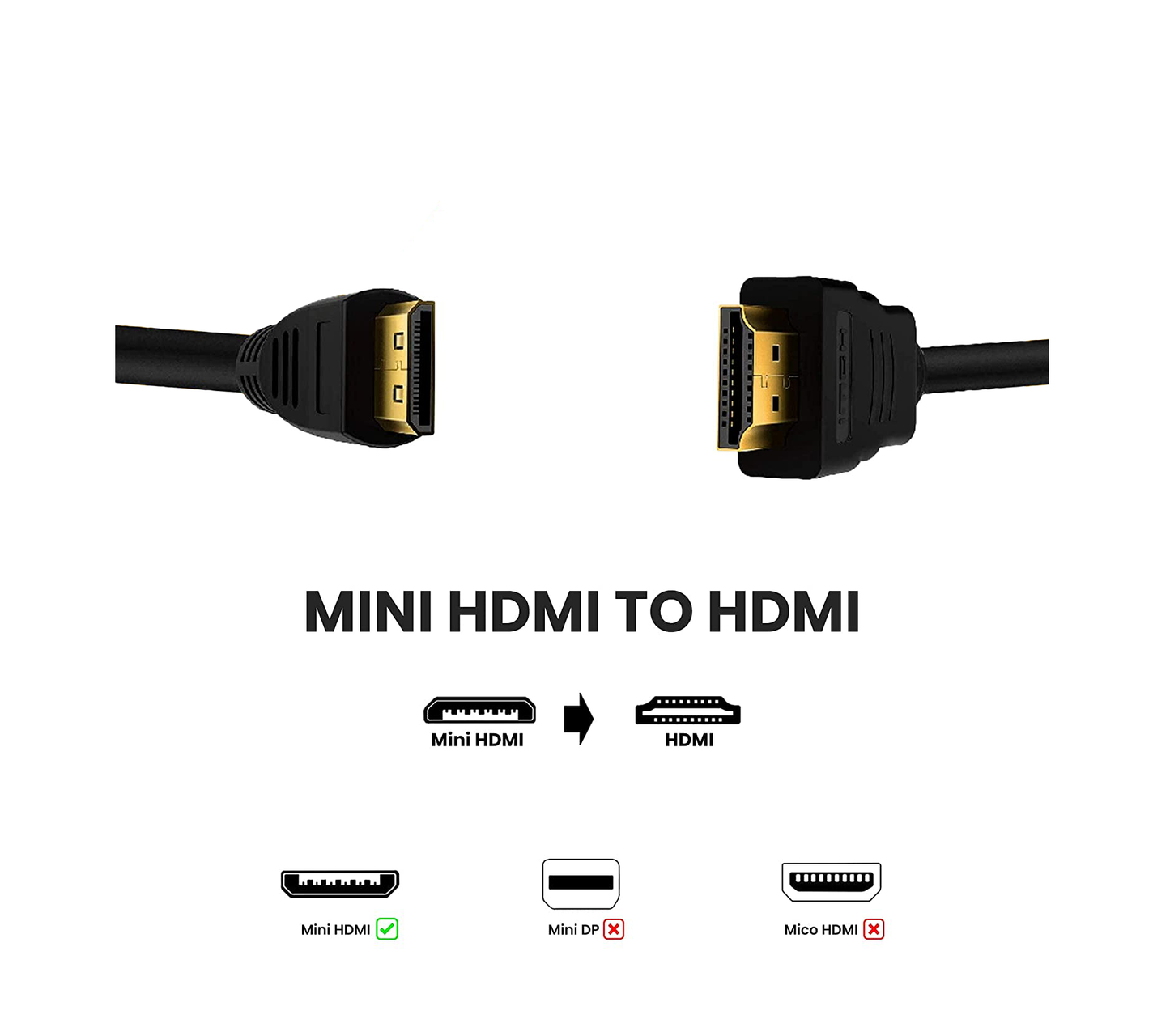 HDMI Cable (HDTV to Micro HDTV) - 5ft