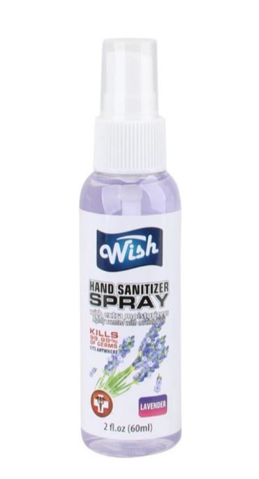 Wish Hand Sanitizer Spray (2 oz./ 60ml) (48 pcs/ pack) (Unit Price - $0.50)