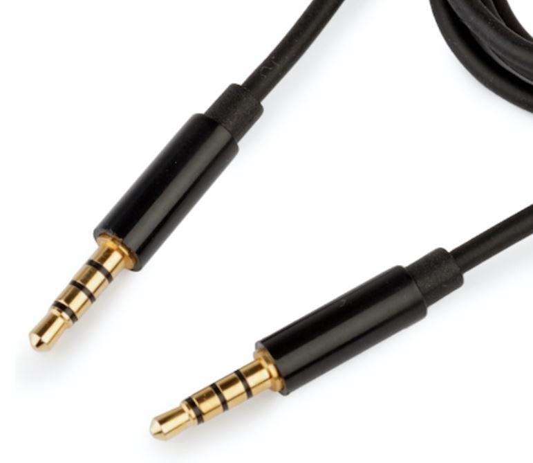 3.5mm Aux Audio Cable (Available on 3ft/ 6ft/ 10ft)- Black Color