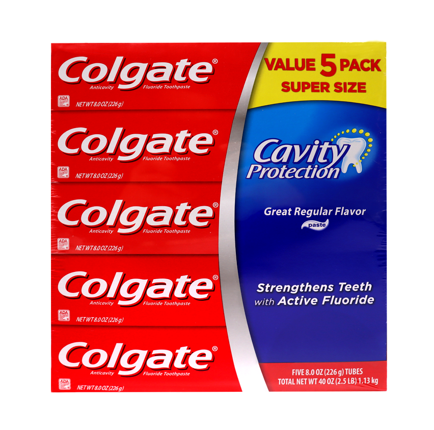 Colgate Cavity Protection Fluoride Toothpaste, Great Regular Flavor - 2.5 oz tube