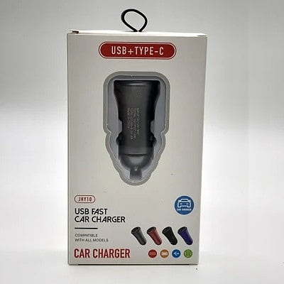 Car Charger Adapter - 2 Port (1 USB + 1 Type-C) - JHY10