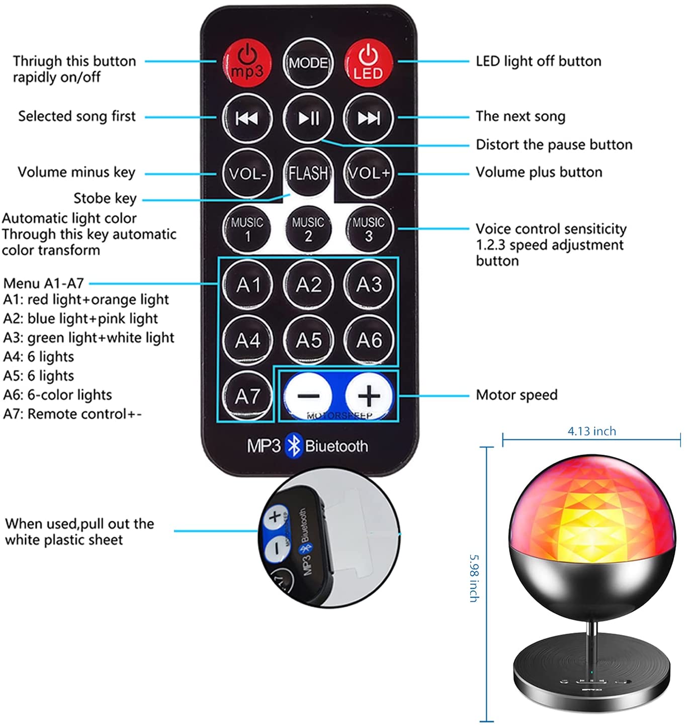 LED Crystal Magic Ball Light