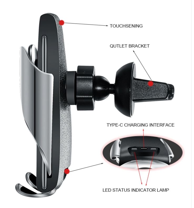 Smart Sensor Wireless Car Charger - S5