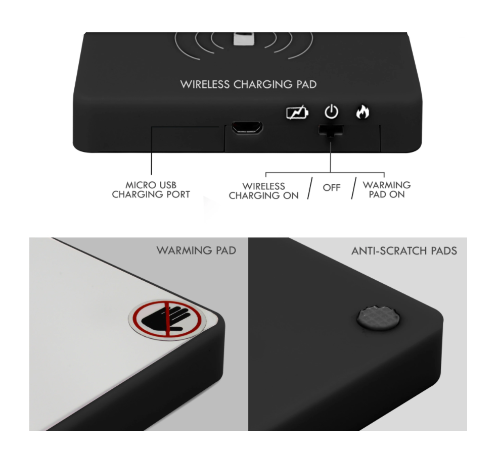 Tech Theory - USB Powered Wireless Charger & Mug Warmer (TT-QCMW-01)