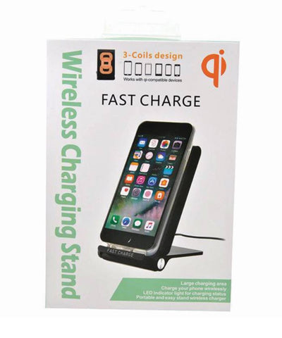 Wireless Charging Stand - Fast Charge (3-Coil Design, Foldable) - Qi