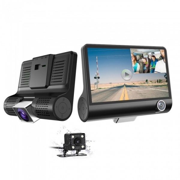 VIDEO CARDVR - 4 inch LCD HD DVR with Rear View Camera Black box (WDR Full HD 1080P)