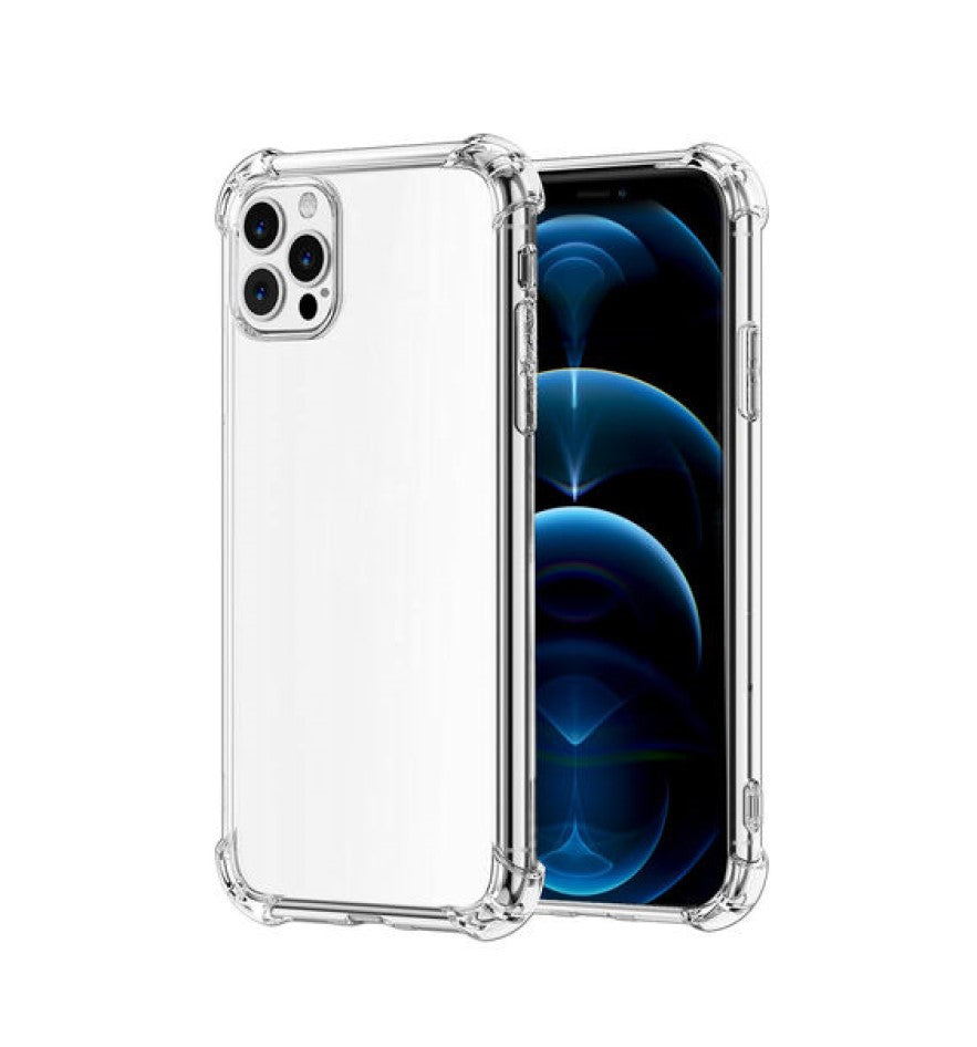 Clear TPU Phone Case w/ Edge Bumper (For iPhone 14/ 13/ 12 / 11 Series)