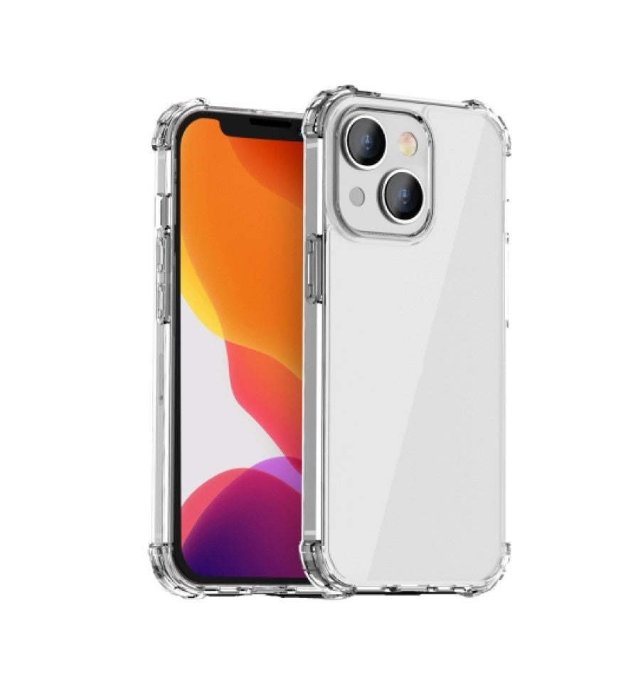 Clear TPU Phone Case w/ Edge Bumper (For iPhone 14/ 13/ 12 / 11 Series)