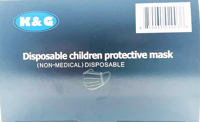 Kids Black Mask - 50pcs / Box