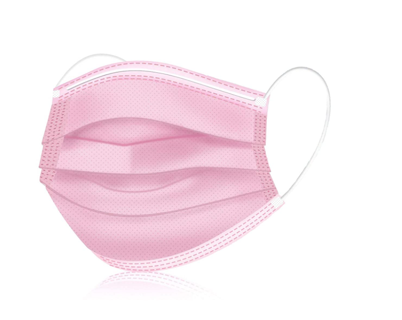 Kids Pink Mask - 50pcs / Box (Individually Wrapped)