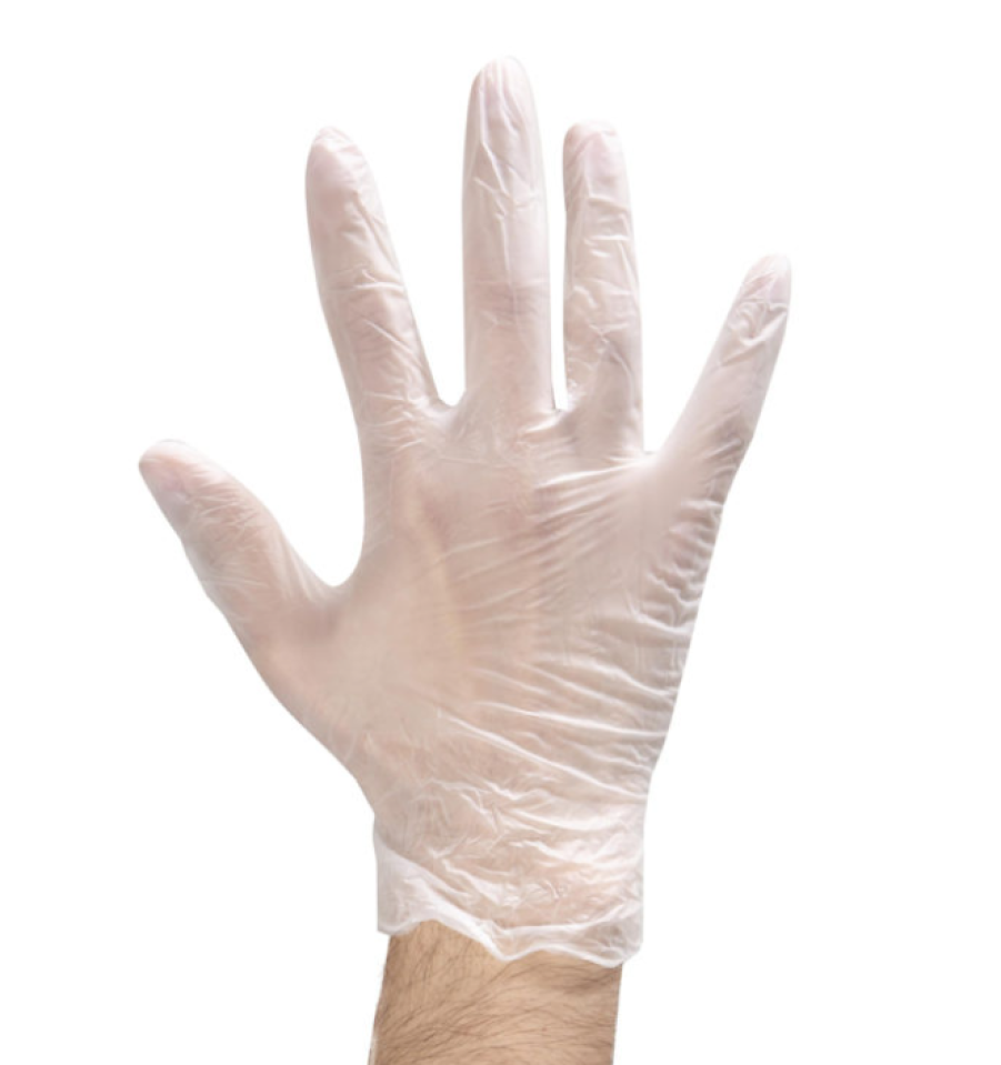 One Safe - Clear Vinyl Disposable Gloves (200 in a pack) (Small)