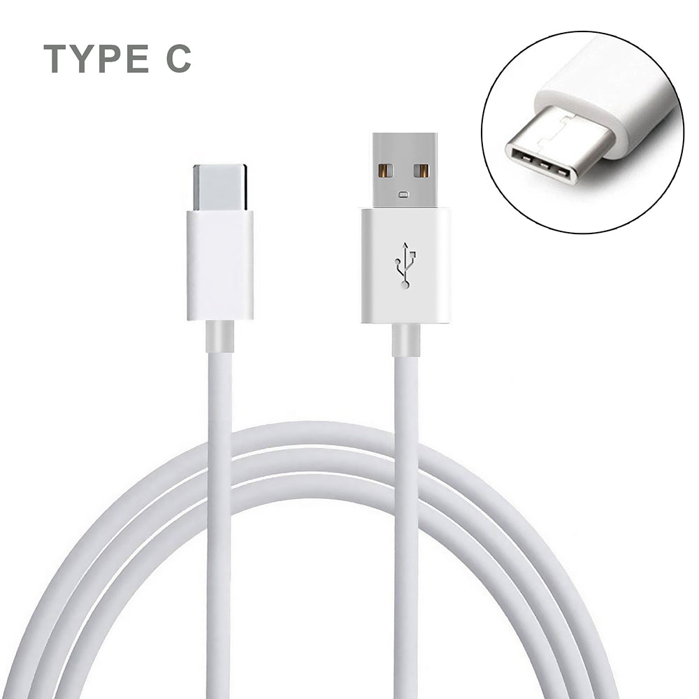 Combo 2 in 1 Home Charger - T Style Adapter (2 Port), USB to Type-C Cable 2.0A (Green Package)