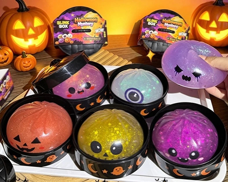 Squishy Toy - Halloween Shiny Glitter Dumpling w/ Jel Inside