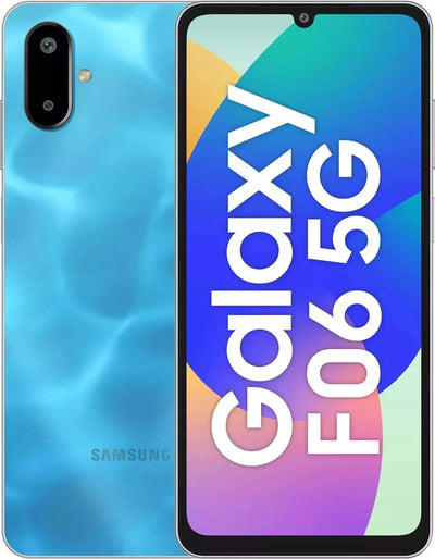 Samsung Galaxy F06 5G (International Version) - 6.7" Display, 50MP, Dual SIM, Unlocked - Bahama Blue