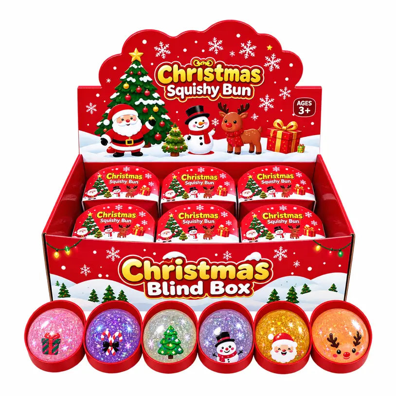 Squishy Toy - Christmas Shiny Glitter Dumpling w/ Jel Inside