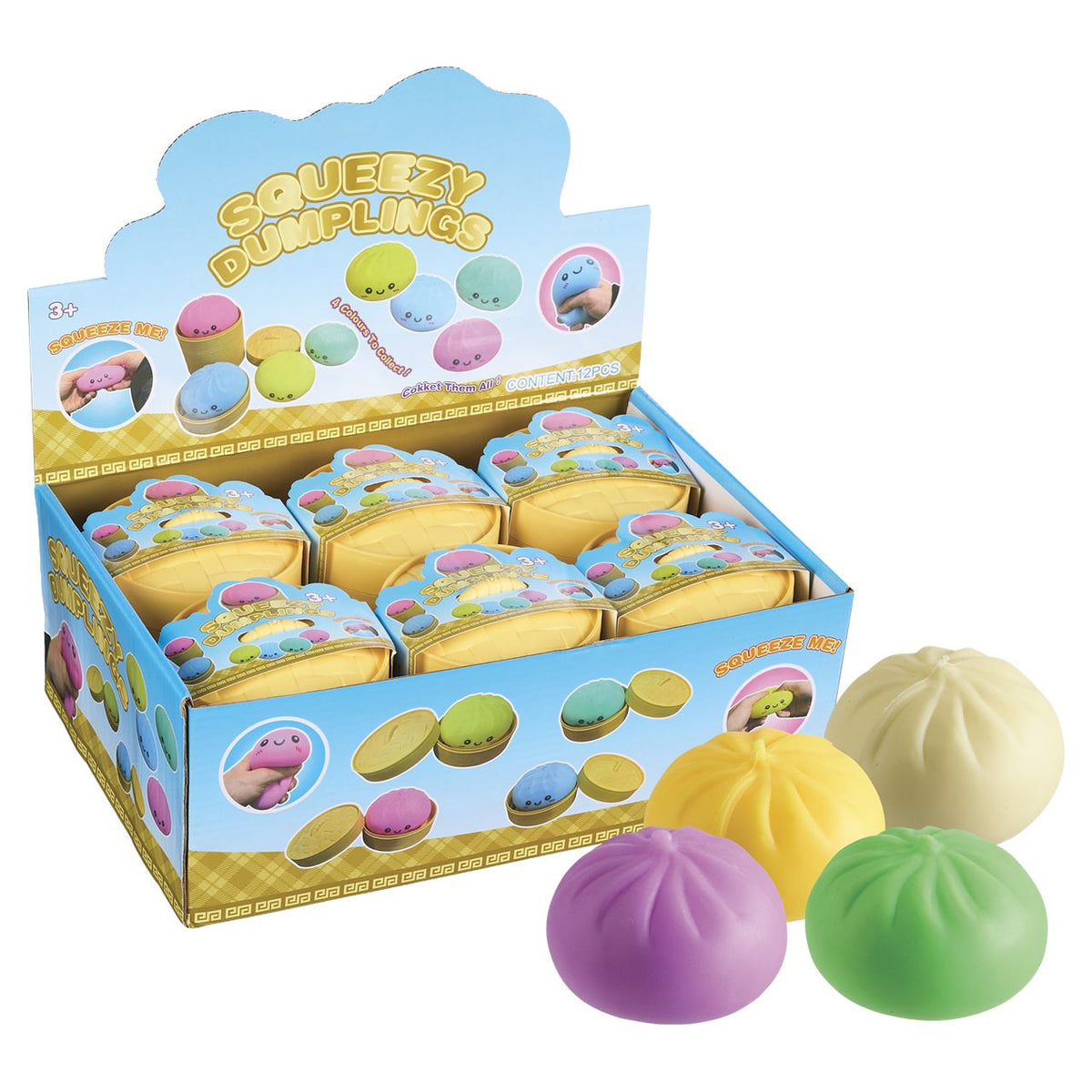 Squishy Toy - Plain Color Dumpling (Mix Colors Inside)