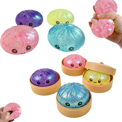 Squishy Toy - Shiny Glitter Dumpling w/ Jelly Beans Inside