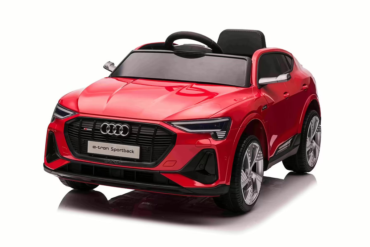 Remote-Controlled E - Tron Sportback Style Ride - On Car for Kids – 12V Single Seat, Red