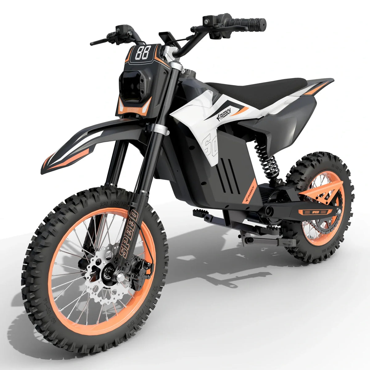 FREEBOY Y88 Electric Dirt Bike – 3000W Mid-Drive Motor, 48V 30Ah Battery, 31-Mile Range, 14" Off-Road Tires