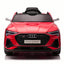 Remote-Controlled E - Tron Sportback Style Ride - On Car for Kids – 12V Single Seat, Red