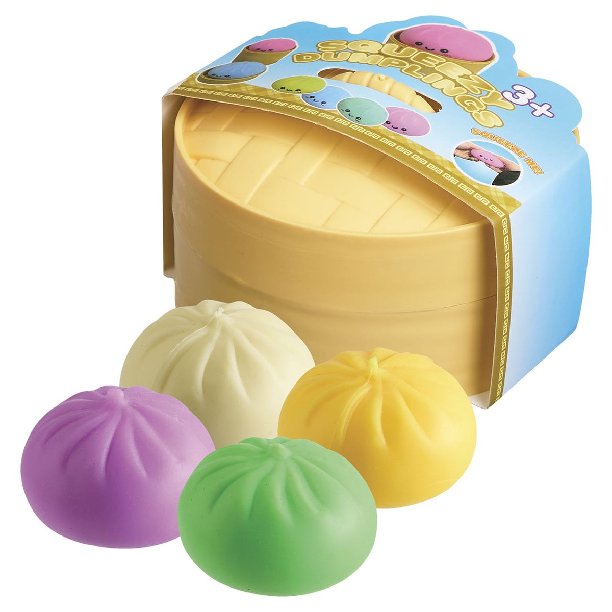 Squishy Toy - Plain Color Dumpling (Mix Colors Inside)