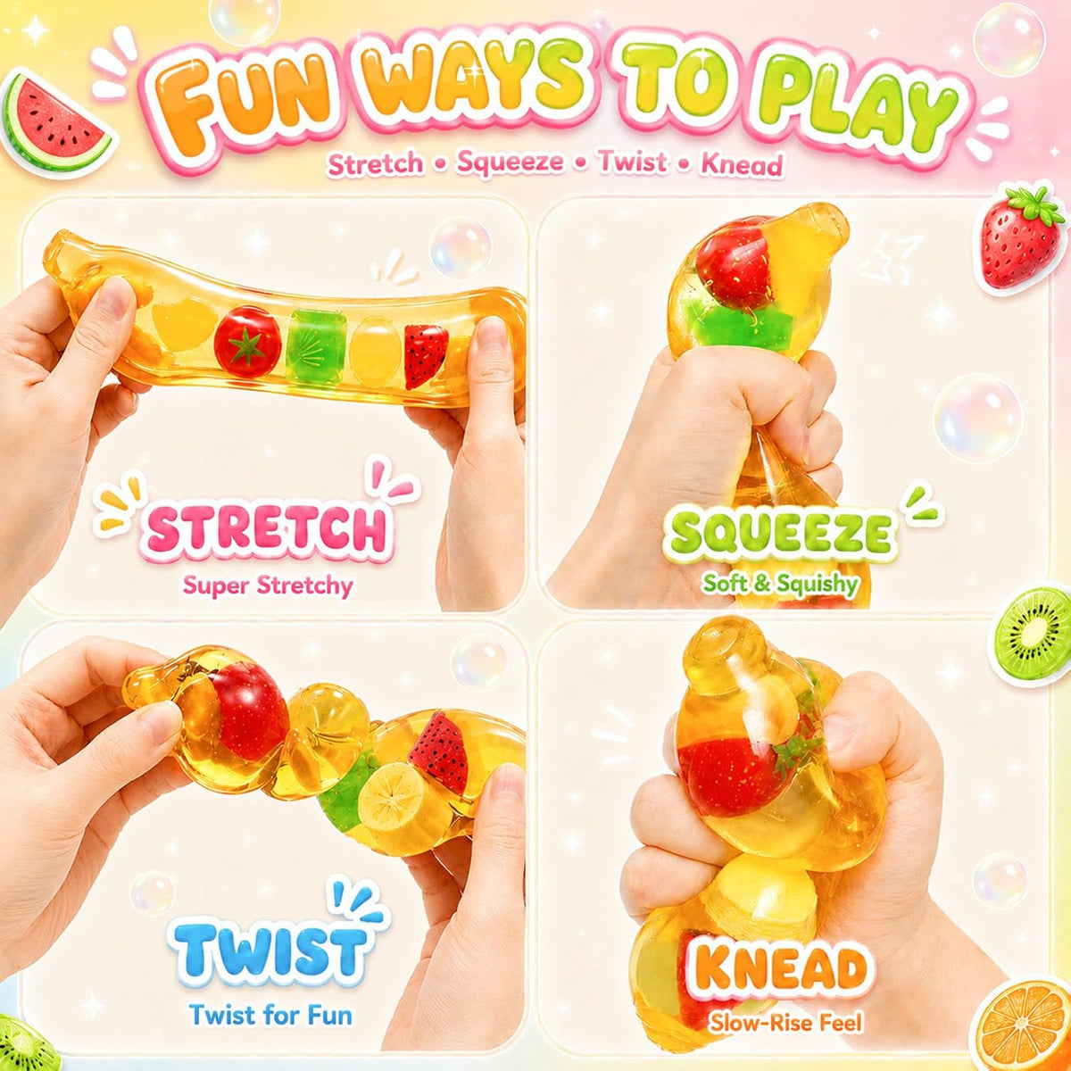 Squishy Toy - Vaseline Jelly Transparent Banana (Hard Maltose) (7 cm)