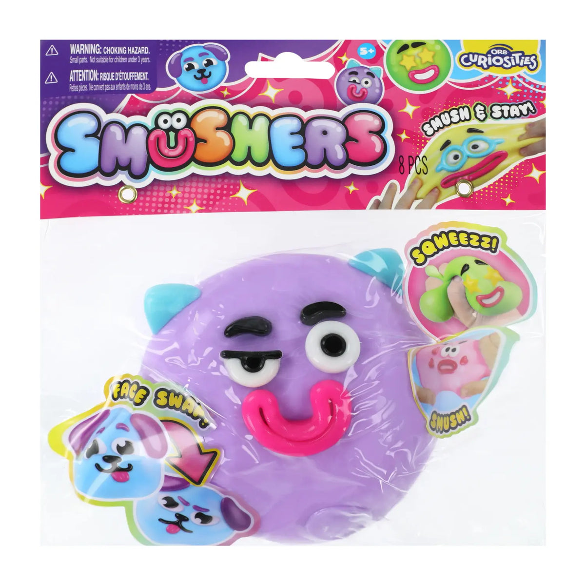 Squishy Toy - Smushers w/ Emoji Ball (10CM)