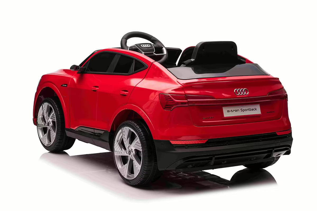 Remote-Controlled E - Tron Sportback Style Ride - On Car for Kids – 12V Single Seat, Red