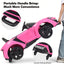 Remote-Controlled Electric Ride-On Car for Kids – 12V Pink Car with Lights, MP3 & Openable Doors – QLS-5188
