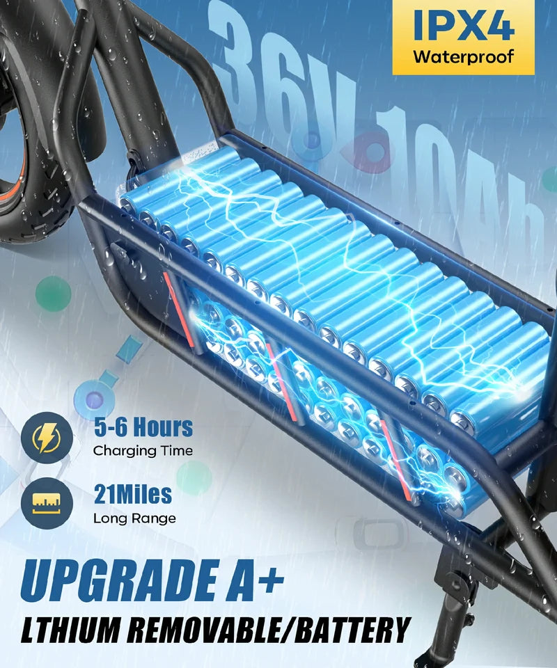 FREEBOY H14 Electric Scooter – 600W Motor, 36V 10Ah Battery, 22-Mile Range, 14" Pneumatic Tires