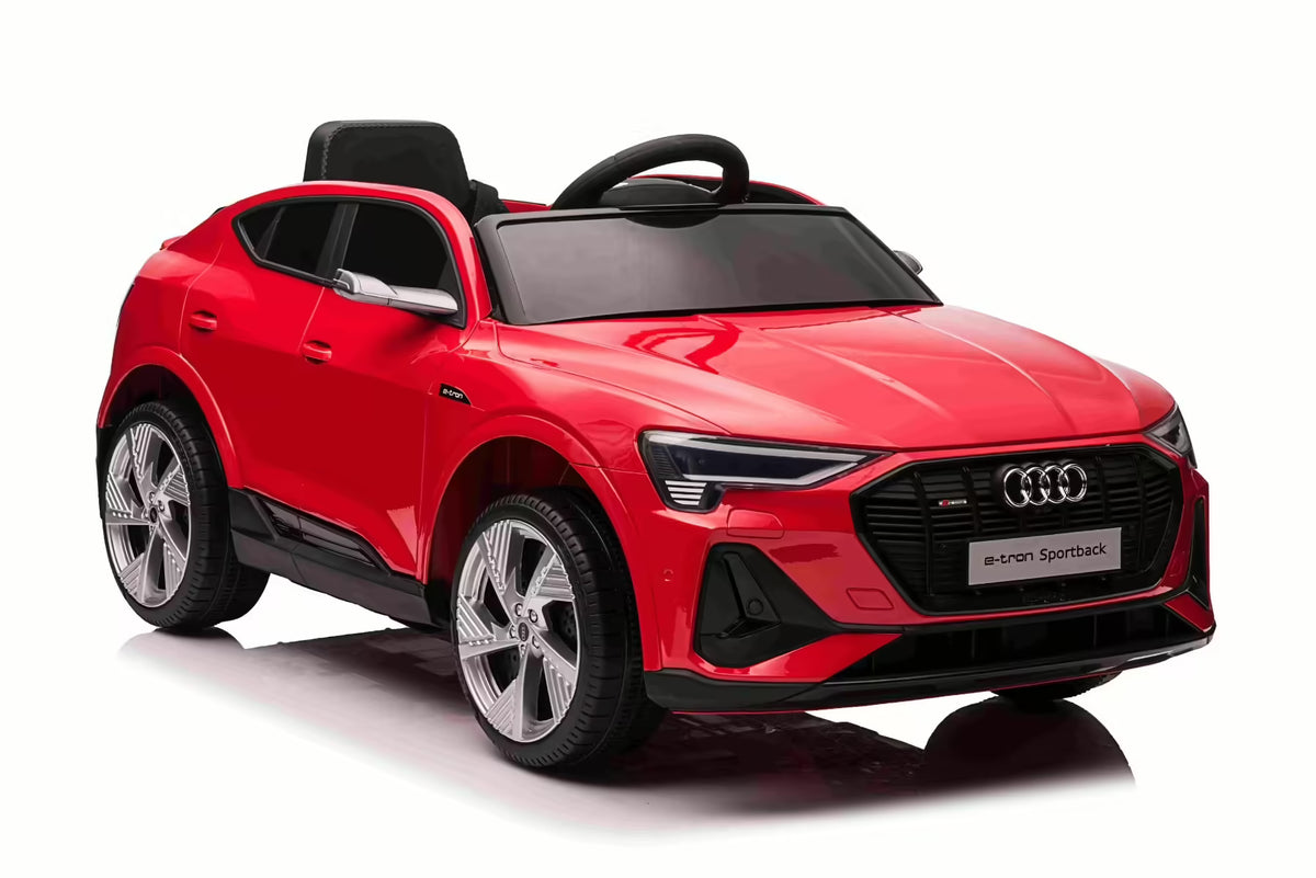 Remote-Controlled E - Tron Sportback Style Ride - On Car for Kids – 12V Single Seat, Red